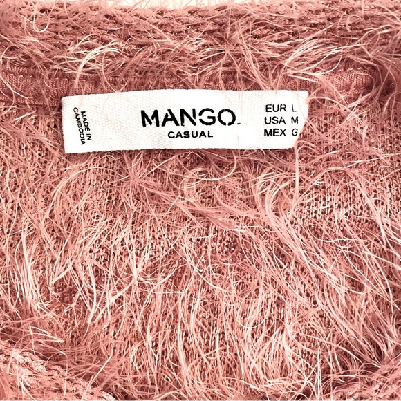 Mango Pink Fuzzy Long Sleeve Top - Picture 4 of 5